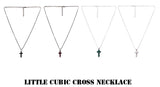 BLACKPURPLE (ブラックパープル) LITTLE CUBIC CROSS NECKLACE