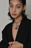 BLACKPURPLE (ブラックパープル) SURGICAL DROP BLACNK BUTTERFLY CHOKER NECKLACE