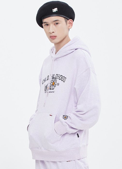 ロマンティッククラウン(ROMANTIC CROWN) SHASTA DAISY HOOD_MELANGE PURPLE