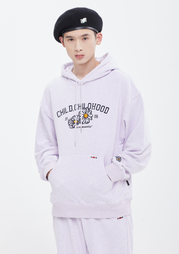 ロマンティッククラウン(ROMANTIC CROWN) SHASTA DAISY HOOD_MELANGE PURPLE