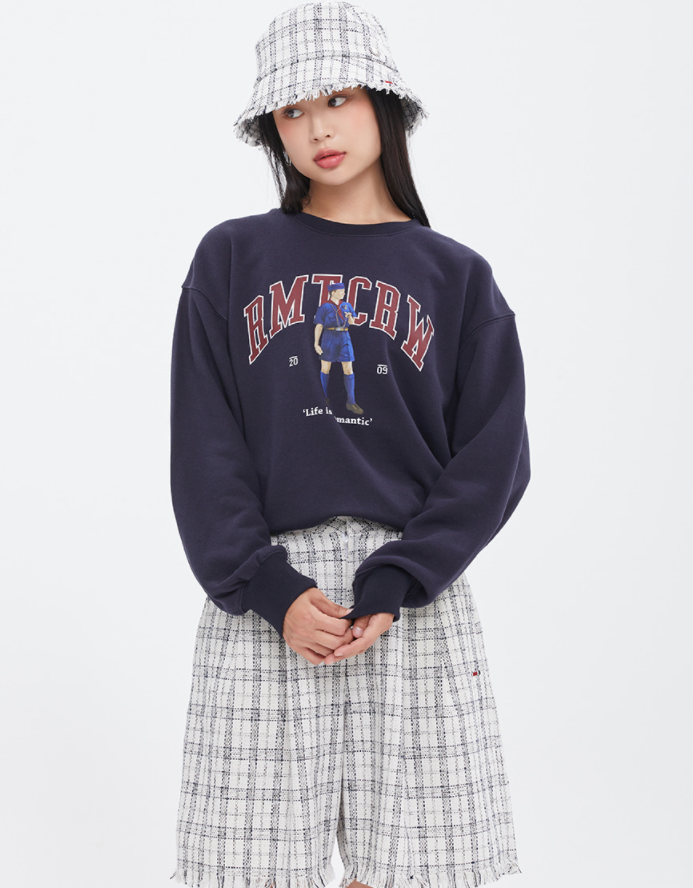 ロマンティッククラウン(ROMANTIC CROWN) MY SCOUT SWEAT SHIRT_NAVY