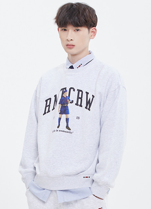ロマンティッククラウン(ROMANTIC CROWN) MY SCOUT SWEAT SHIRT_LIGHT GRAY