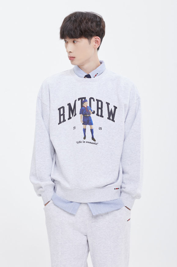 ロマンティッククラウン(ROMANTIC CROWN) MY SCOUT SWEAT SHIRT_LIGHT GRAY