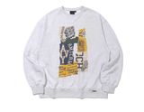ロマンティッククラウン(ROMANTIC CROWN) REPAIRED SWEAT SHIRT_LIGHT GRAY
