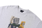 ロマンティッククラウン(ROMANTIC CROWN) REPAIRED SWEAT SHIRT_LIGHT GRAY