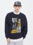 ロマンティッククラウン(ROMANTIC CROWN) REPAIRED SWEAT SHIRT_NAVY
