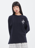 ロマンティッククラウン(ROMANTIC CROWN) HAND SIGN LONG SLEEVE_NAVY