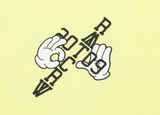 ロマンティッククラウン(ROMANTIC CROWN) HAND SIGN LONG SLEEVE_LIGHT YELLOW