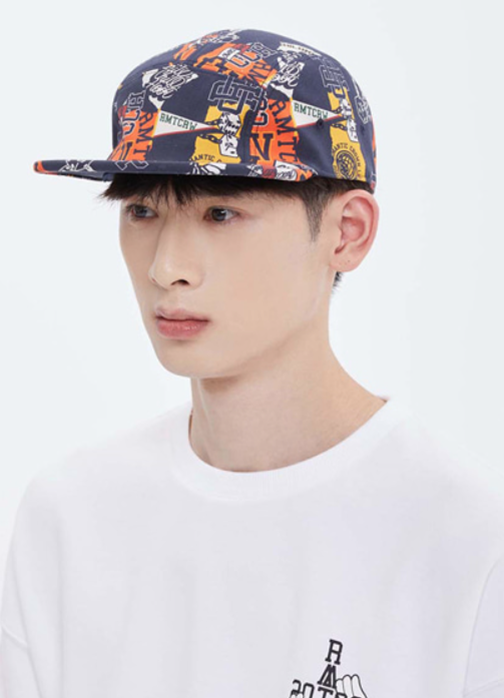 ロマンティッククラウン(ROMANTIC CROWN) FLOWER ARTWORK CAMP CAP_NAVY