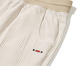ロマンティッククラウン(ROMANTIC CROWN)  STRIPE COTTON EASY PANTS_BEIGE