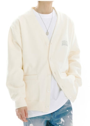 mahagrid (マハグリッド) MGD COLLEGE SWEAT CARDIGAN [IVORY]