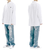 mahagrid (マハグリッド) M LOGO OXFORD SHIRT [WHITE]