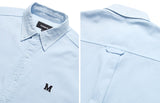 mahagrid (マハグリッド) M LOGO OXFORD SHIRT [BLUE]