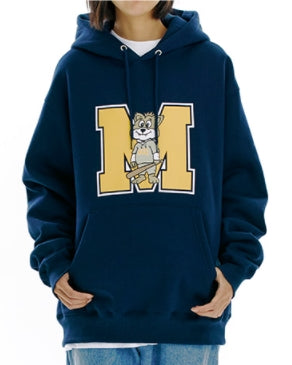 mahagrid (マハグリッド) JIMMY M LOGO HOODIE [NAVY]