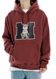 mahagrid (マハグリッド) JIMMY M LOGO HOODIE [BURGUNDY]