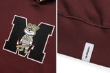 mahagrid (マハグリッド) JIMMY M LOGO HOODIE [BURGUNDY]