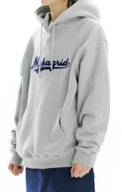 mahagrid (マハグリッド)  OLD SCHOOL LOGO HOODIE [GREY]