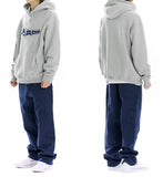 mahagrid (マハグリッド)  OLD SCHOOL LOGO HOODIE [GREY]