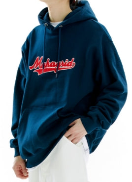 mahagrid (マハグリッド) OLD SCHOOL LOGO HOODIE [NAVY]