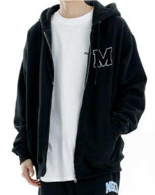 mahagrid (マハグリッド) M LOGO FULL-ZIP HOODIE [BLACK]