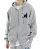 mahagrid (マハグリッド) M LOGO FULL-ZIP HOODIE [GREY]