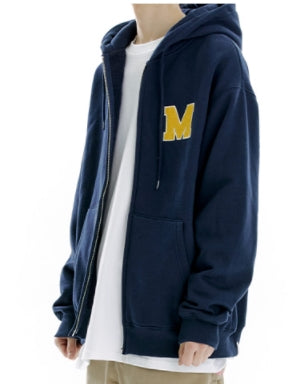 mahagrid (マハグリッド) M LOGO FULL-ZIP HOODIE [NAVY]