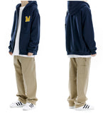 mahagrid (マハグリッド) M LOGO FULL-ZIP HOODIE [NAVY]