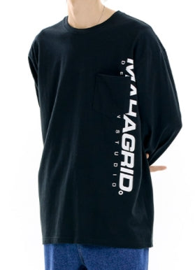 mahagrid (マハグリッド) OVER POCKET LS TEE [BLACK]