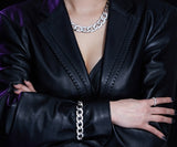 BLACKPURPLE (ブラックパープル) PONDELL CUBIC CHAIN NECKLACE