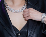 BLACKPURPLE (ブラックパープル) PONDELL CUBIC CHAIN NECKLACE