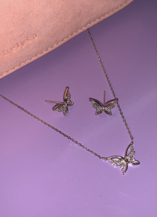 BLACKPURPLE (ブラックパープル)  [SILVER925] PETAL BUTTERFLY NECKLACE