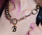BLACKPURPLE (ブラックパープル)  B-POINT MIDDLE COLOR CHAIN NECKLACE