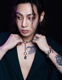BLACKPURPLE (ブラックパープル)  B-POINT MIDDLE COLOR CHAIN NECKLACE