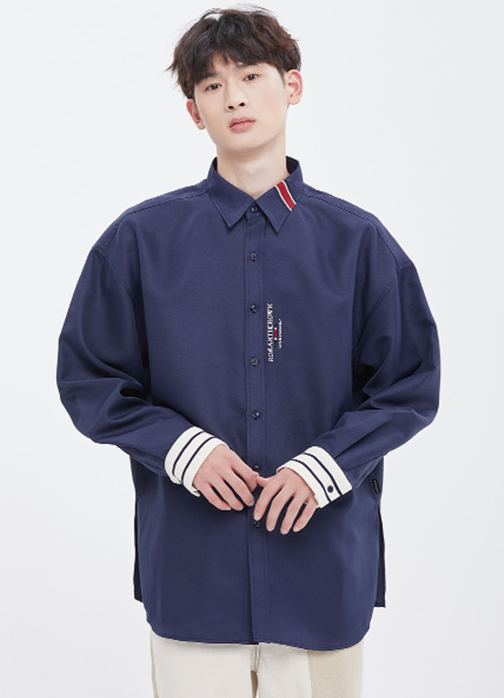 ロマンティッククラウン(ROMANTIC CROWN) SIGNATURE CLUB SHIRT_NAVY