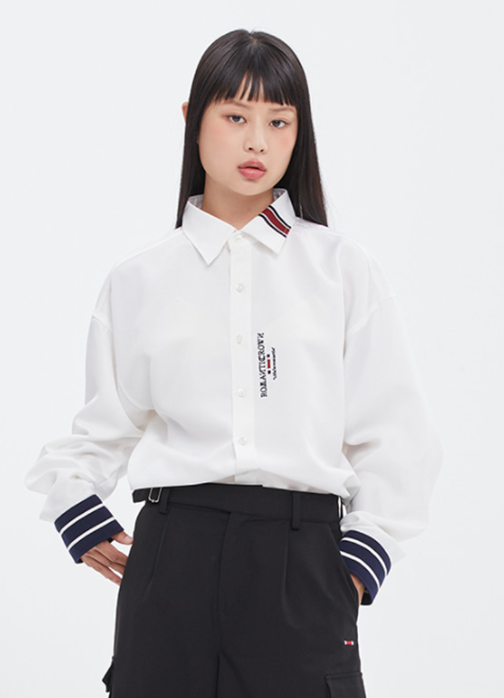 ロマンティッククラウン(ROMANTIC CROWN) SIGNATURE CLUB SHIRT_WHITE