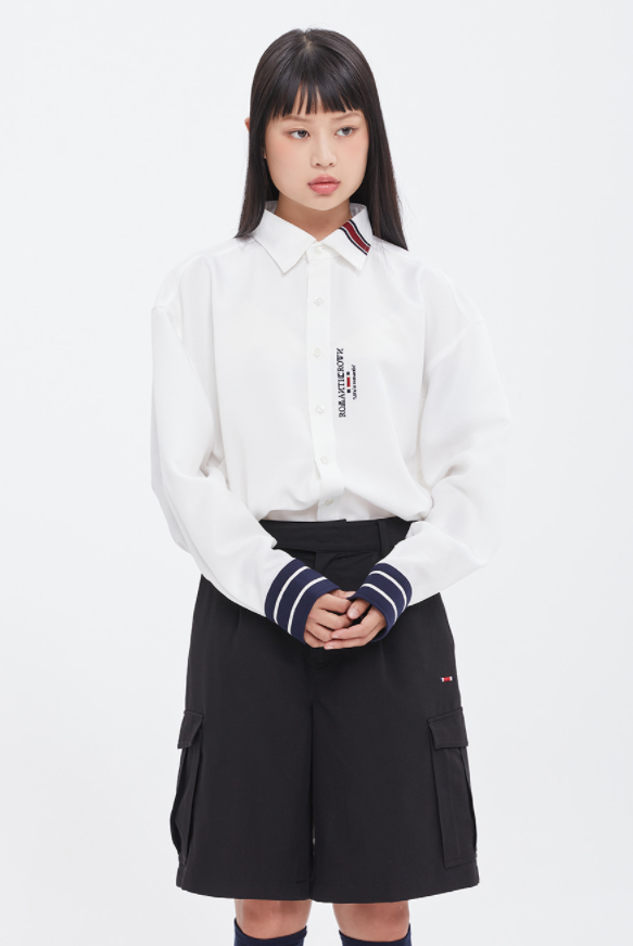 ロマンティッククラウン(ROMANTIC CROWN) SIGNATURE CLUB SHIRT_WHITE
