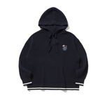 ロマンティッククラウン(ROMANTIC CROWN) BUTTON UP KNIT HOOD_NAVY