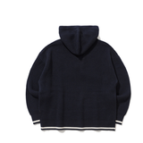 ロマンティッククラウン(ROMANTIC CROWN) BUTTON UP KNIT HOOD_NAVY