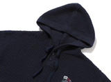 ロマンティッククラウン(ROMANTIC CROWN) BUTTON UP KNIT HOOD_NAVY