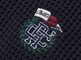 ロマンティッククラウン(ROMANTIC CROWN) BUTTON UP KNIT HOOD_NAVY