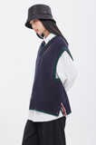 ロマンティッククラウン(ROMANTIC CROWN) SIDE BUTTON VEST_NAVY