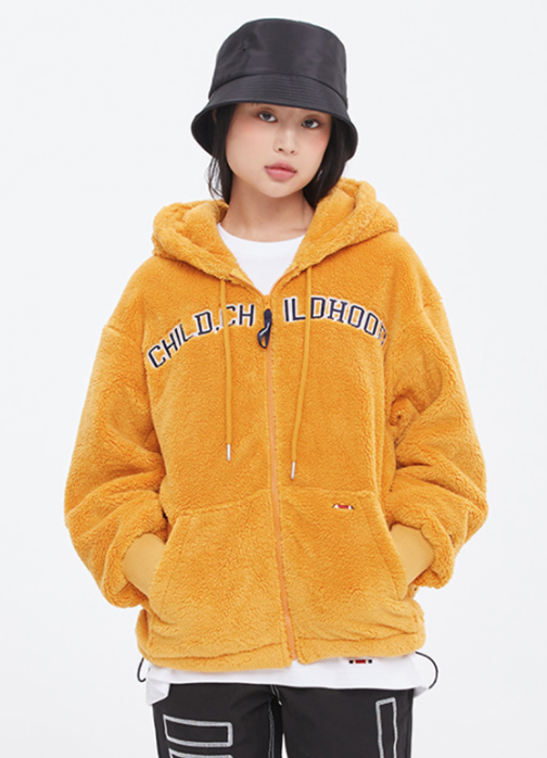 ロマンティッククラウン(ROMANTIC CROWN) CHILDHOOD FLEECE JACKET_YELLOW