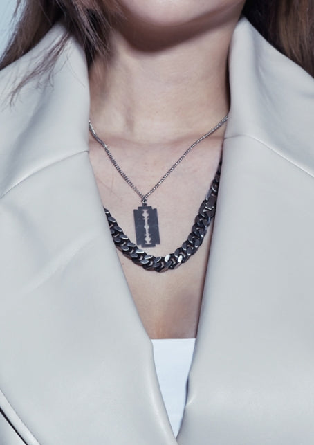 BLACKPURPLE (ブラックパープル) Malky vintage chain necklace