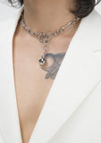 BLACKPURPLE (ブラックパープル) Square chain necklace