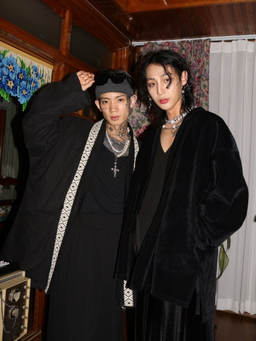 BLACKPURPLE (ブラックパープル) Harprivo Pearl Cross Pendant Necklace