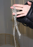 BLACKPURPLE (ブラックパープル) Vintage Cubic Chain Necklace (Silver/Gold)