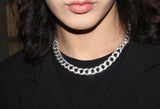 BLACKPURPLE (ブラックパープル) Vintage Cubic Chain Necklace (Silver/Gold)