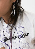 BLACKPURPLE (ブラックパープル) BYBE X BP Leather String Choker Necklace - Purple