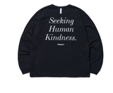 NOMANUAL(ノーマニュアル) SLOGAN LONG SLEEVE TEE - BLACK