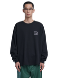 NOMANUAL(ノーマニュアル) SLOGAN LONG SLEEVE TEE - BLACK